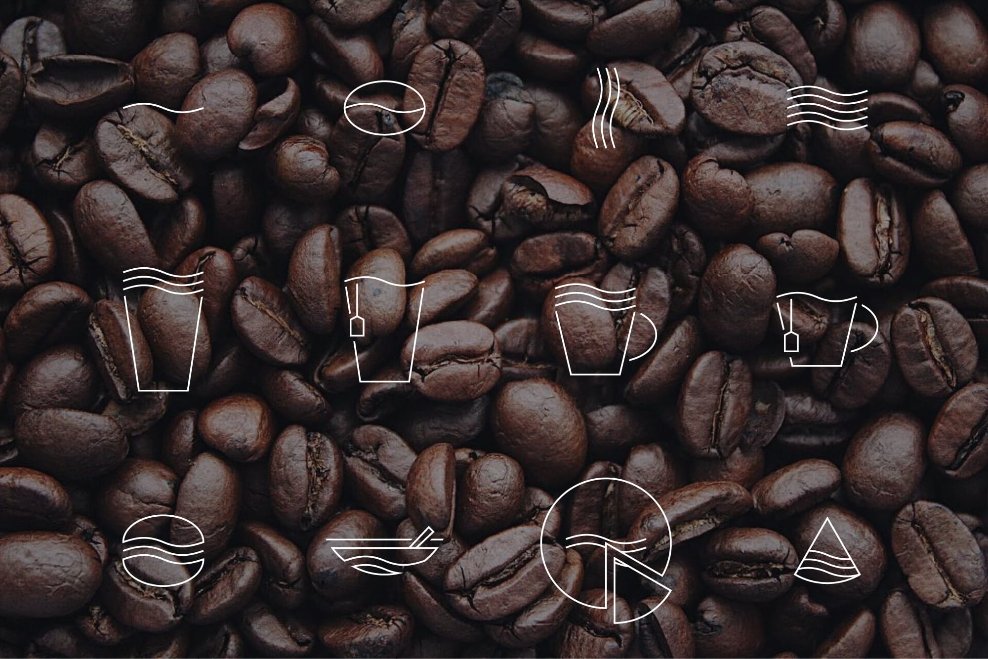 Custom illustrations and icons all created using the path motif. For use in any branded literature.